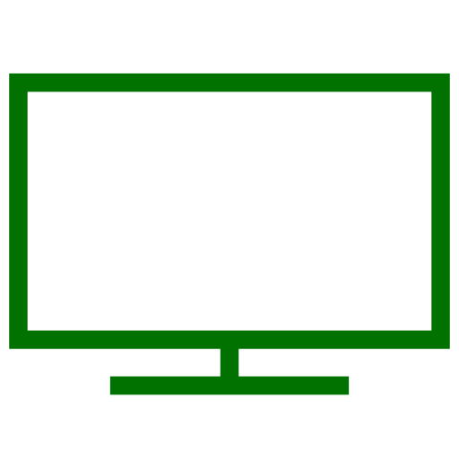 symbole tv television vert